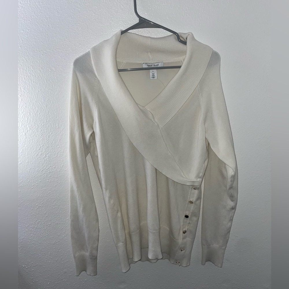 Whbm Sweater With Button Detail New - image 1